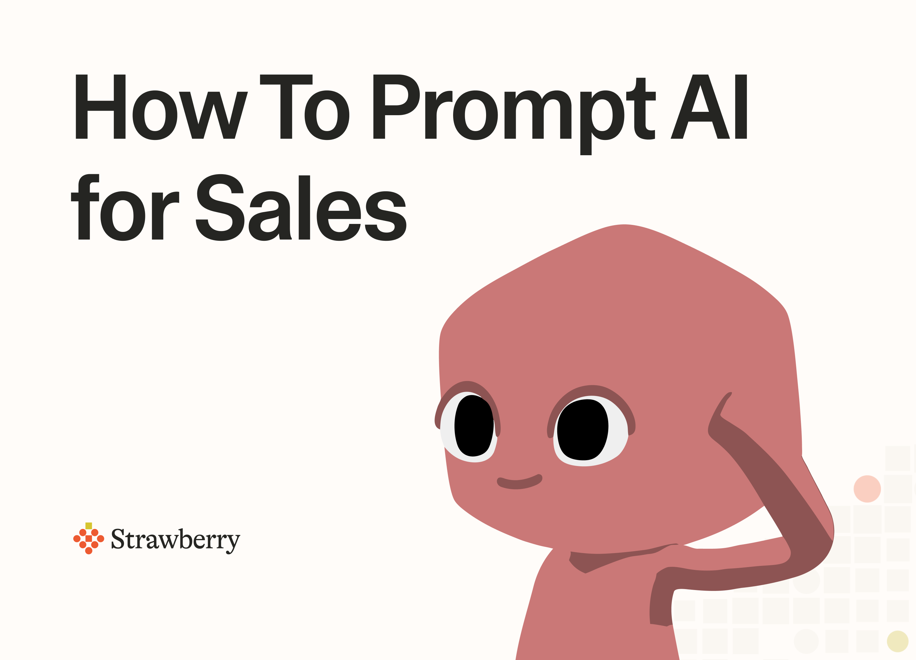 Sales rep using AI prompts with Strawberry